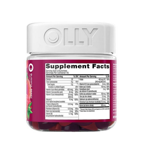 Olly, The Perfect Women's Multi, Blissful Berry 90 Gummies