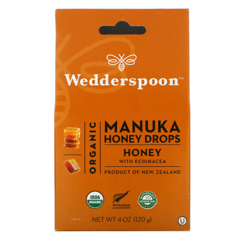 Wedderspoon, Organic Manuka Honey Drops Honey, 0, 4 Oz