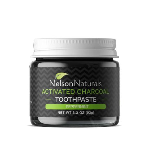 Nelson Naturals, Activated Charcoal Toothpaste Peppermint, Peppermint 3.3 Oz