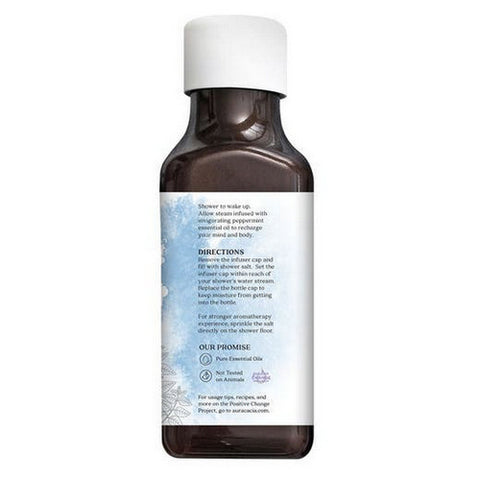 Aura Cacia, Shower Salt, Refreshing Peppermint 16 Oz