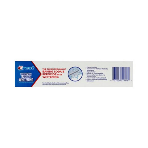 Crest, Whitening With Tartar Protection Toothpaste Baking Soda And Peroxide Fresh Mint, 5.7 Oz