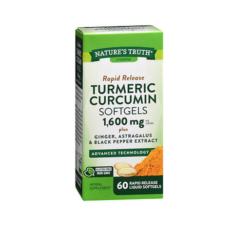 Nature's Truth, Rapid Release Turmeric Curcumin, 1600 Mg, 60 Tabs