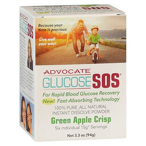 Advocate, Glucose SOS Instant Dissolve Powder, Green Apple Crisp 3.3 Oz