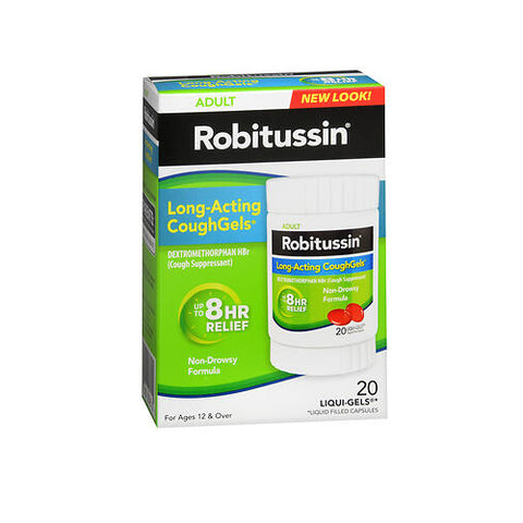 Robitussin, Lingering Cold Long-Acting Coughgels, 20 Each