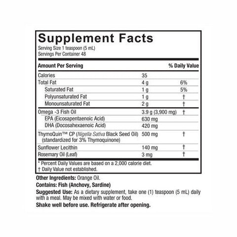 Nature's Answer, Omega-3 Black Seed Oil Orange, 8 Oz Nature's Answer