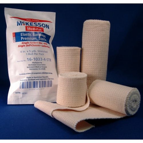 McKesson, Elastic Bandage 3 Inch X 5 Yard Single Hook and Loop Closure Tan 16-1033-3-STR, Count of 36