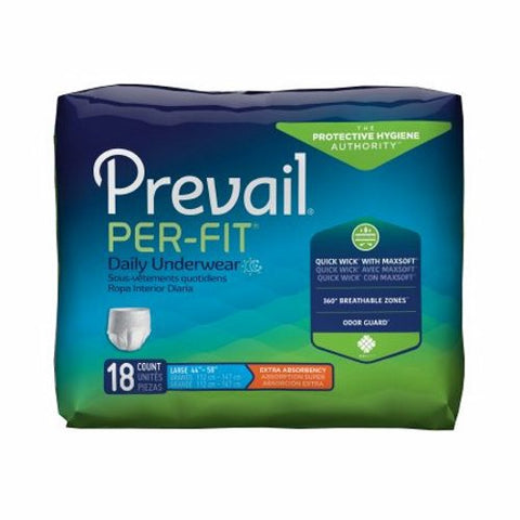 First Quality, Unisex Adult Absorbent Underwear with Tear Away Seams PF-513, Count of 18