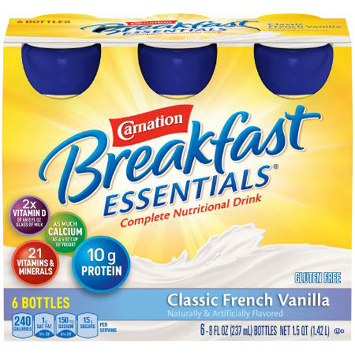 Nestle Healthcare Nutrition, Carnation Breakfast Essentials French Vanilla Flavor, 8 Oz