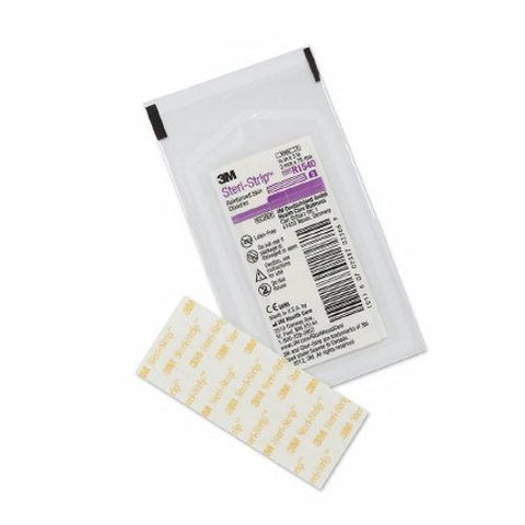 3M, Skin Closure Strip 3M Steri-Strip 1/8 X 3 Inch Nonwoven Material Reinforced Strip White, Case Of 4