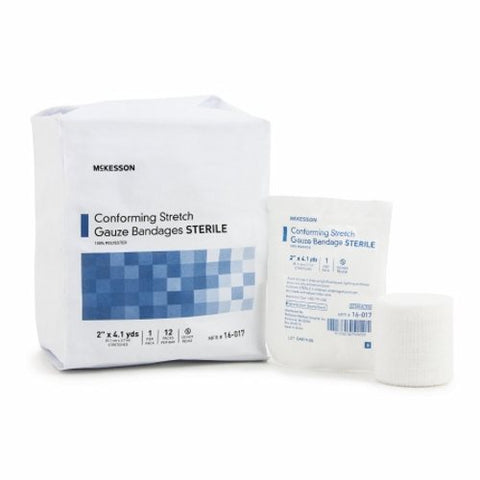 McKesson, Conforming Stretch Gauze Bandages Sterile 2 In X 4 1/10 Yard, Case Of 8