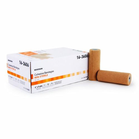 McKesson, Cohesive Bandage 6 Inch X 5 Yard Self-Adherent Closure Tan 16-53616, Case Of 12