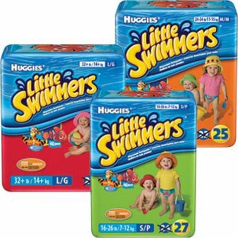Kimberly Clark, Unisex Baby Swim Diaper Little Swimmers Size 5 to 6 Disposable Heavy Absorbency, Case Of 8