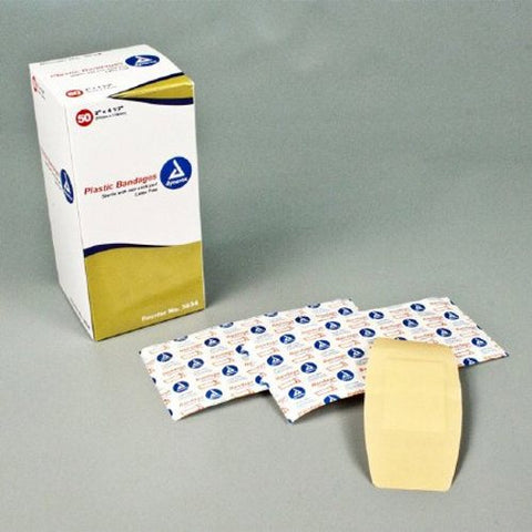 Dynarex, Adhesive Strip Dynarex 2 X 4-1/2 Inch Plastic Rectangle Tan Sterile, Box Of 50