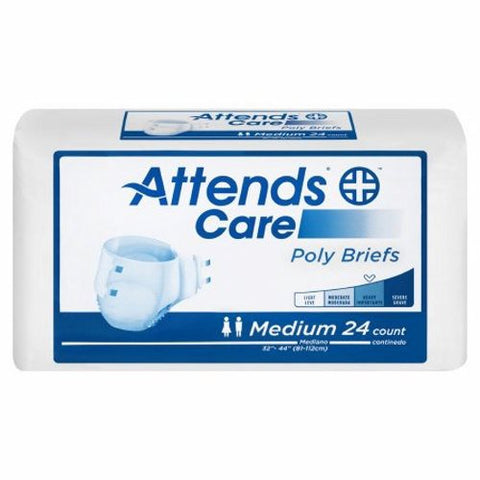 Attends, Unisex Adult Incontinence Brief Medium Disposable Heavy Absorbency BRHC20, Case Of 4