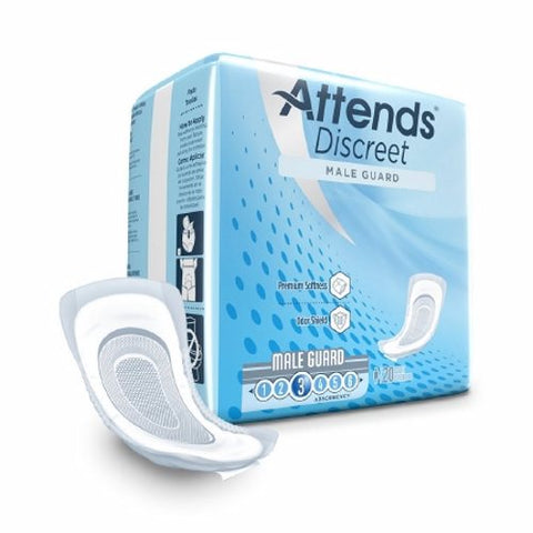 Attends, Bladder Control Pad Male Guard 12-1/2 Inch Length Heavy Absorbency, Case Of 6