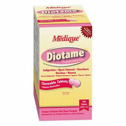 Medique, Anti-Diarrheal Diotame  262 mg Strength Chewable Tablet 100 per Box, Box Of 100