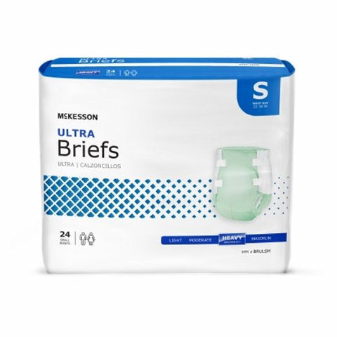 McKesson, Unisex Adult Incontinence Brief Ultra Small Disposable Heavy Absorbency, Count of 4
