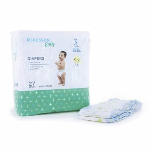McKesson, Unisex Baby Diaper Size 5 Disposable Heavy Absorbency, Count of 4