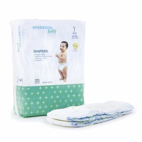 McKesson, Unisex Baby Diaper Size 7 Disposable Heavy Absorbency, Count of 1