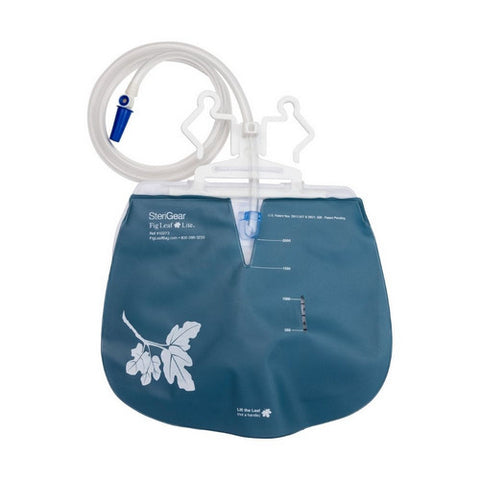 Sterigear, Urinary Drain Bag Fig Leaf Lite Anti-Reflux Valve Sterile 2000 mL Vinyl, 2000 Ml