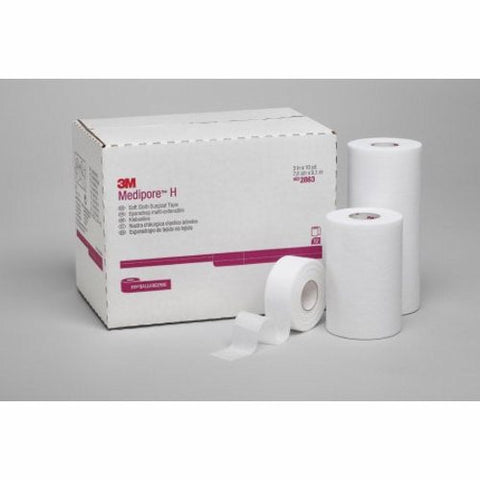 3M, Perforated Medical Tape Medipore H White 1 Inch X 10 Yard Soft Cloth NonSterile, Case Of 12