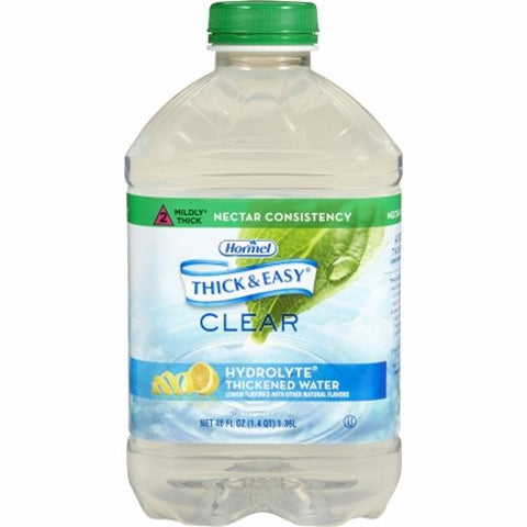 Hormel, Thickened Water Thick & Easy  Hydrolyte Container Bottle Lemon Flavor Ready to Use Nectar Co, Count of 6