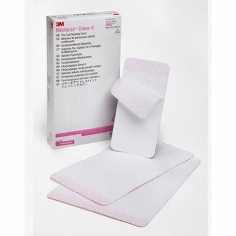 3M, Dressing Retention Tape With Liner Medipore Dress-It White 7-7/8 X 11 Inch Soft Cloth NonSterile, Case Of 4