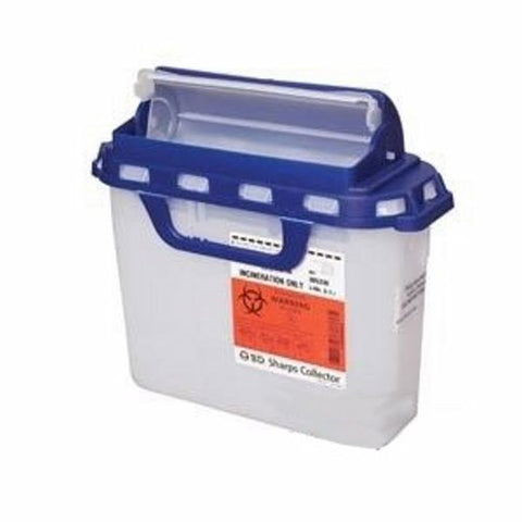 Becton Dickinson, Pharmaceutical Waste Container White Base 12 H X 12 W X 4-4/5 D Inch Horizontal Entry, 1.35 Gallons