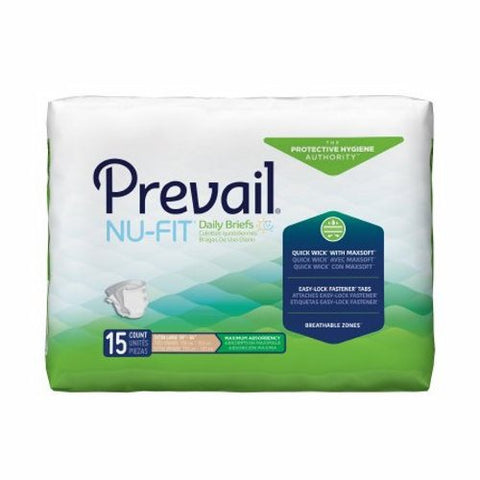 First Quality, Unisex Adult Incontinence Brief Nu-Fit X-Large Disposable Heavy Absorbency, Case Of 4