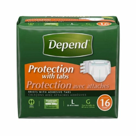 Kimberly Clark, Unisex Adult Incontinence Brief Large Disposable Heavy Absorbency, Pack Of 16