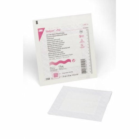 3M, Composite Dressing Medipore 6 X 6 Inch Square Sterile Nonwoven Backing, Case Of 4