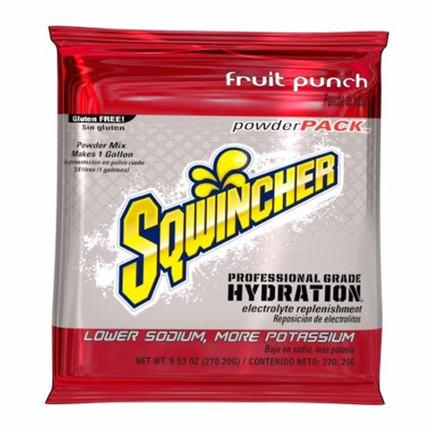 Kent Precision Foods, Electrolyte Replenishment Drink Mix Sqwincher  Powder Pack  Fruit Punch Flavor 23.83 oz., 1 Pack