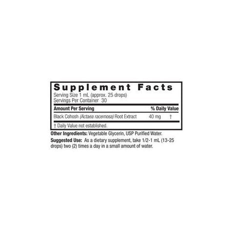 Nature's Answer, Black Cohosh Alcohol Free, 1 Oz Nature's Answer