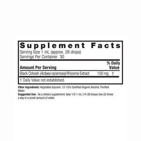 Nature's Answer, Black Cohosh Extract Alcohol, 1 Oz Nature's Answer