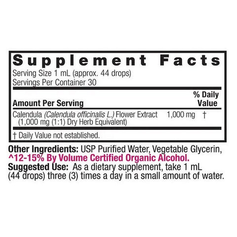 Nature's Answer, Calendula Flowers Extract, ORGANIC, 1 OZ