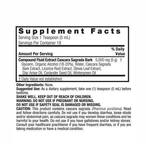 Nature's Answer, Cascara Sagrada Low Alcohol, 3 Oz Nature's Answer