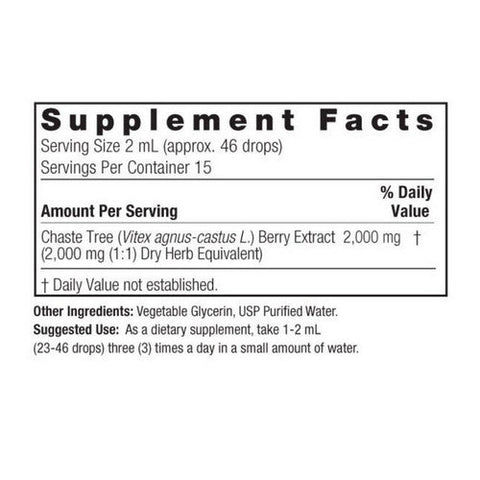Nature's Answer, Chasteberry Vitex Agnus Castus Alcohol Free, 1 Oz Nature's Answer