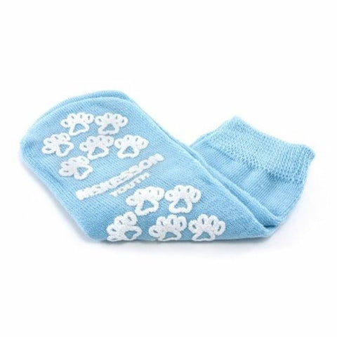 McKesson, Slipper Socks Unisex Child Double Tread Single Patient Use Light Blue 40-3849-001, 1 Pair