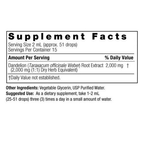 Nature's Answer, Dandelion Root, ORGANIC ALCOHOL FREE, 1 OZ