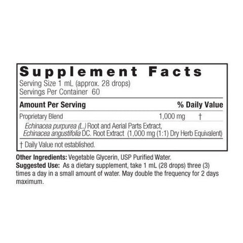 Nature's Answer, Echinacea Root Fluid Extract Alcohol-Free, 1000 Mg, 2 Oz Nature's Answer