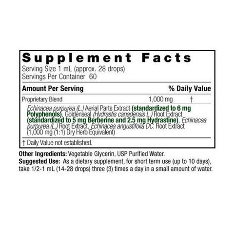 Nature's Answer, Echinacea And Goldenseal Standardized Fluid Extract Alcohol-Free, 2 Oz Nature's Answer