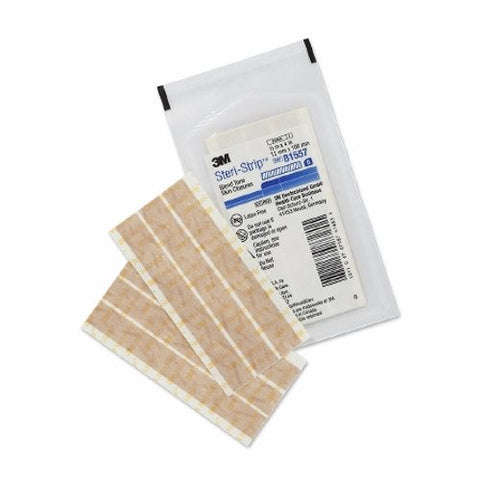 3M, Skin Closure Strip Steri-Strip 1/2 X 4 Inch Nonwoven Material Flexible Strip Tan, Box Of 50