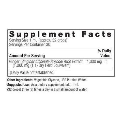 Nature's Answer, Ginger Root Fluid Extract Alcohol-Free, 1000 Mg, 1 Oz Nature's Answer