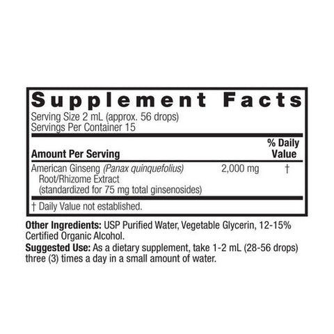 Nature's Answer, American Ginseng Low Alcohol, 2000 Mg, 1 Oz Nature's Answer