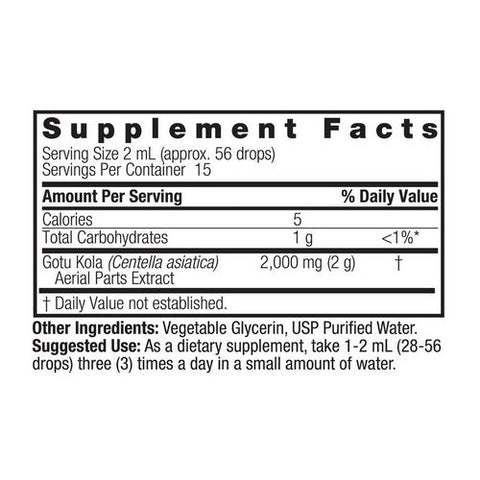 Nature's Answer, Gotu Kola Extract Alcohol-Free, 2000 Mg, 1 Oz Nature's Answer