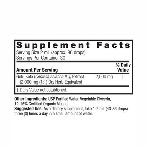 Nature's Answer, Gotu Kola Extract Low Alcohol, 2000 Mg, 2 Oz Nature's Answer