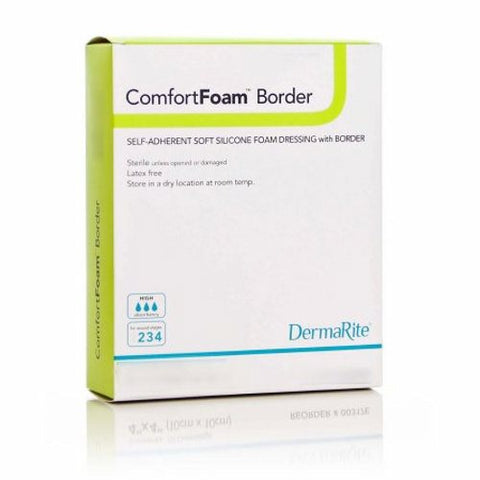 DermaRite, Silicone Foam Dressing 9 X 9 Inch, Box Of 5