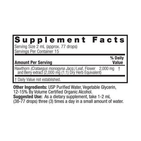 Nature's Answer, Hawthorn Berries Low Alcohol, 2000 Mg, 1 Oz Nature's Answer