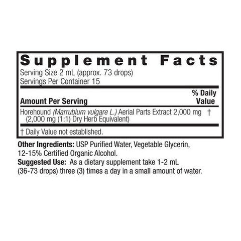 Nature's Answer, Horehound Low Alcohol, 2000 Mg, 1 Oz Nature's Answer