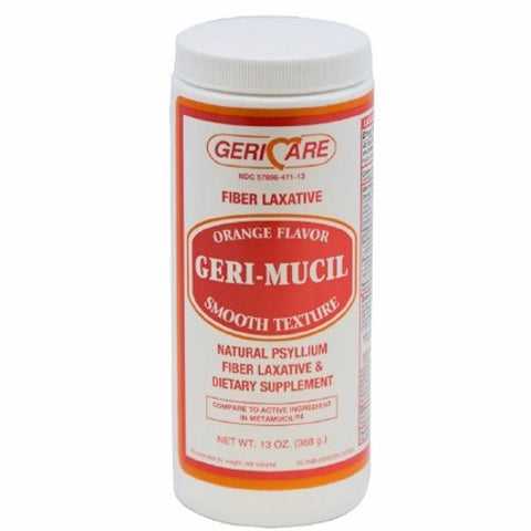 McKesson, Laxative Geri-Care  Orange Flavor Powder 13 oz. 3.4 Gram Strength Psyllium Husk, 13 Oz